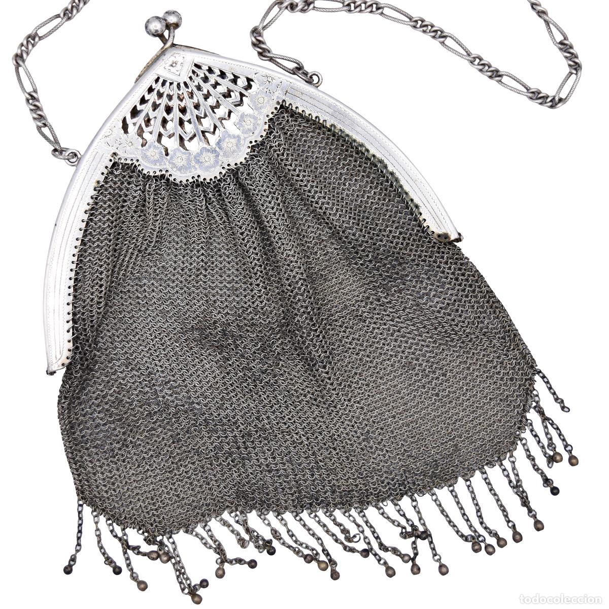 Antig&uuml;edades: Bolso antiguo de plata .800