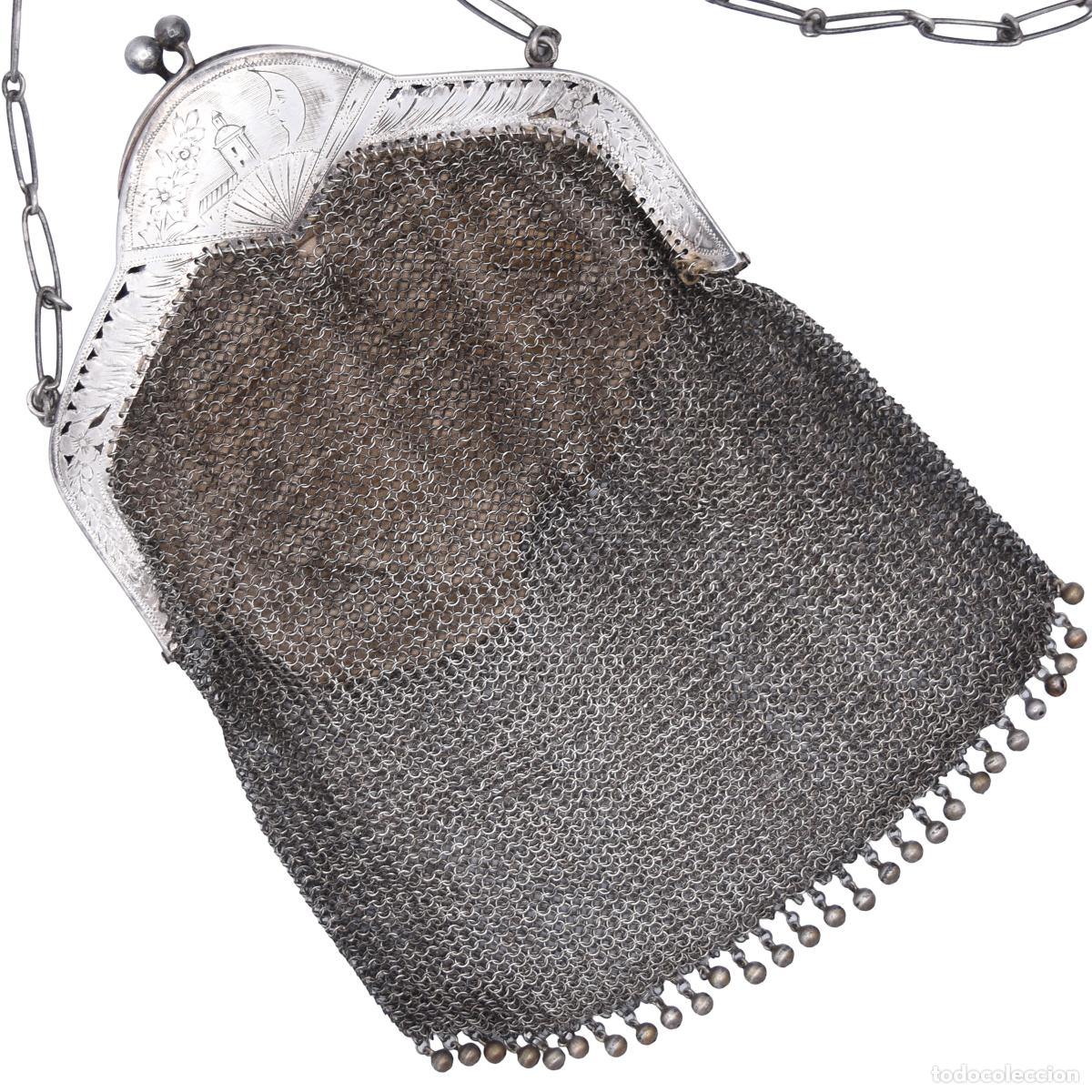Bolso antiguo de plata .800