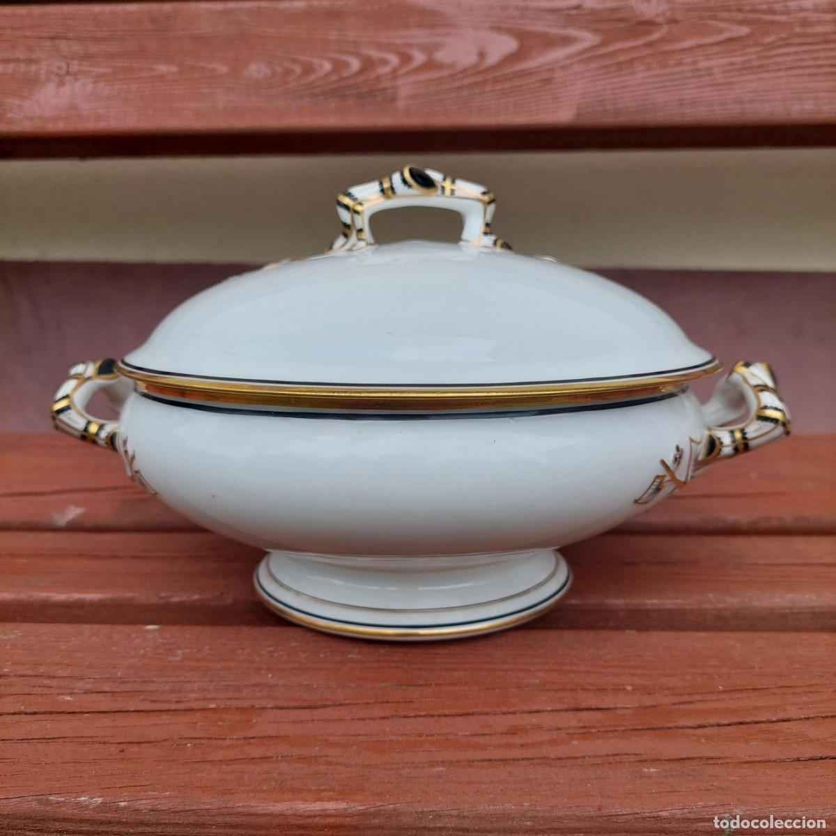 Antiquit&eacute;s: Antigua sopera porcelana Limoges G&D Guery Delinieres 1868