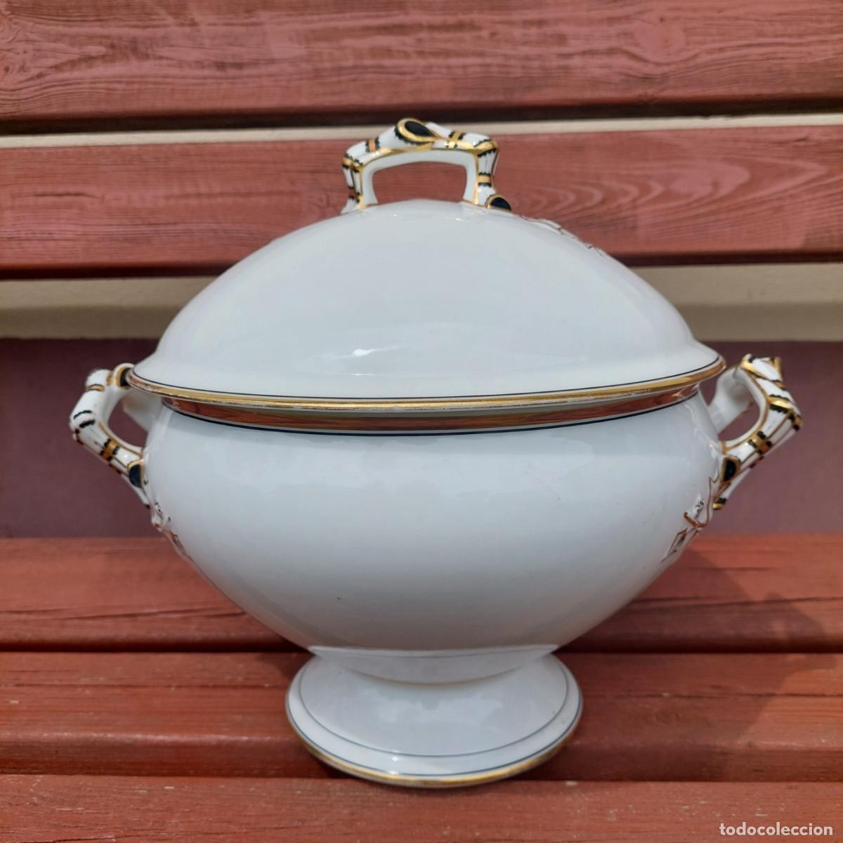 Antig&uuml;edades: Antigua sopera porcelana Limoges G&D Guery Delinieres 1868