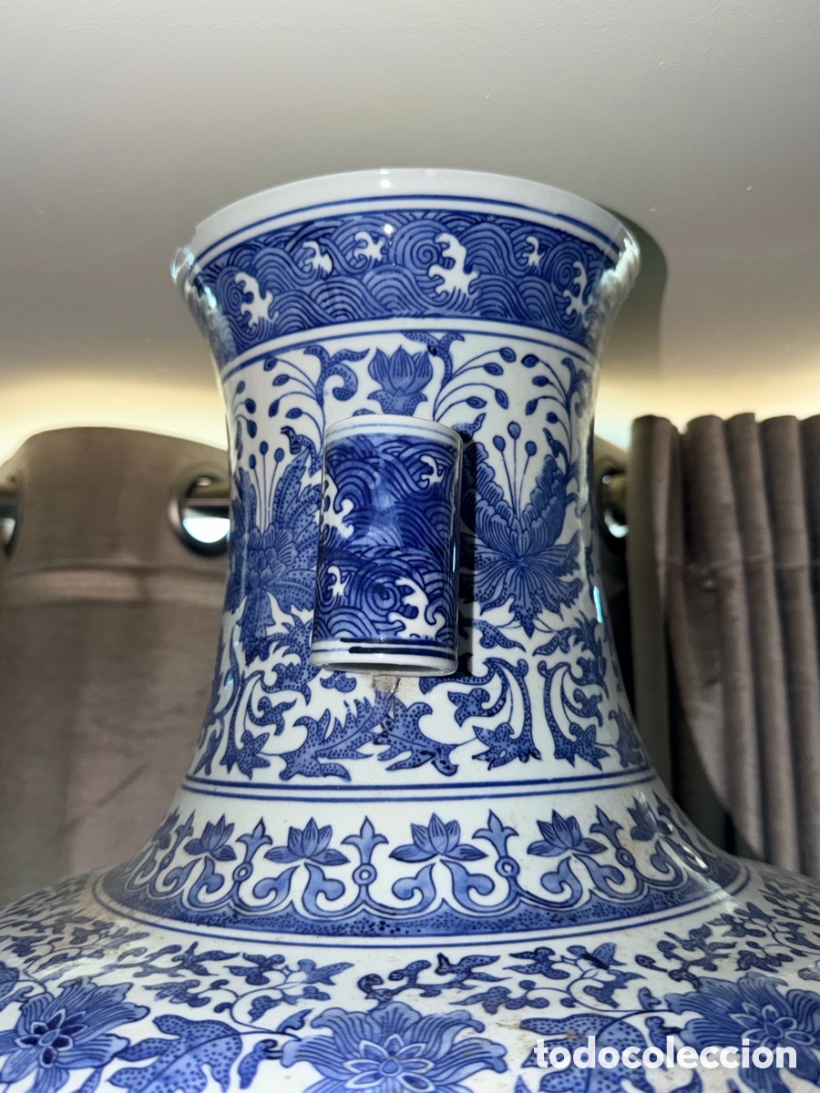 Antig&uuml;edades: Gran jarr&oacute;n chino azul y blanco. - Foto 10