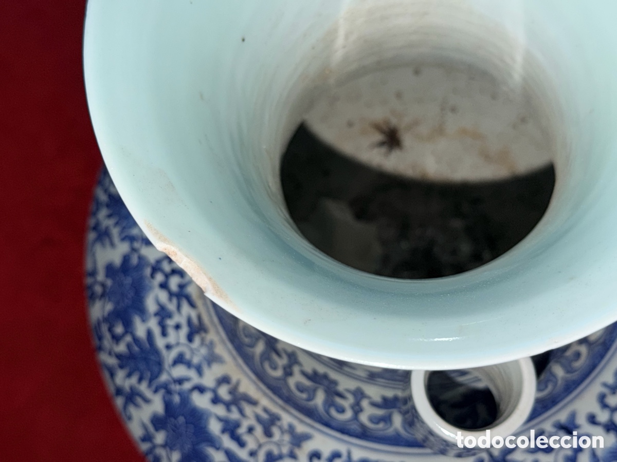 Antig&uuml;edades: Gran jarr&oacute;n chino azul y blanco. - Foto 13