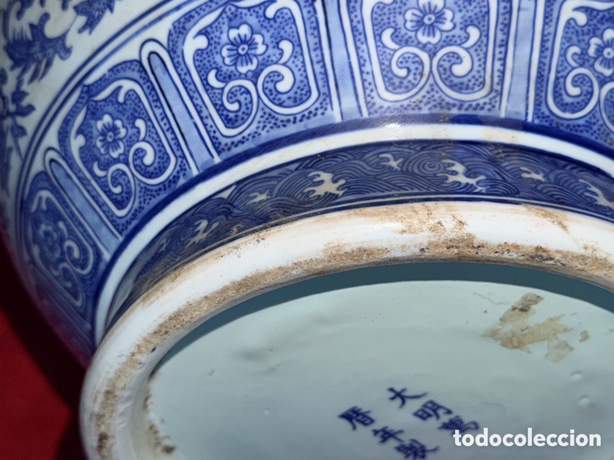 Antig&uuml;edades: Gran jarr&oacute;n chino azul y blanco. - Foto 18