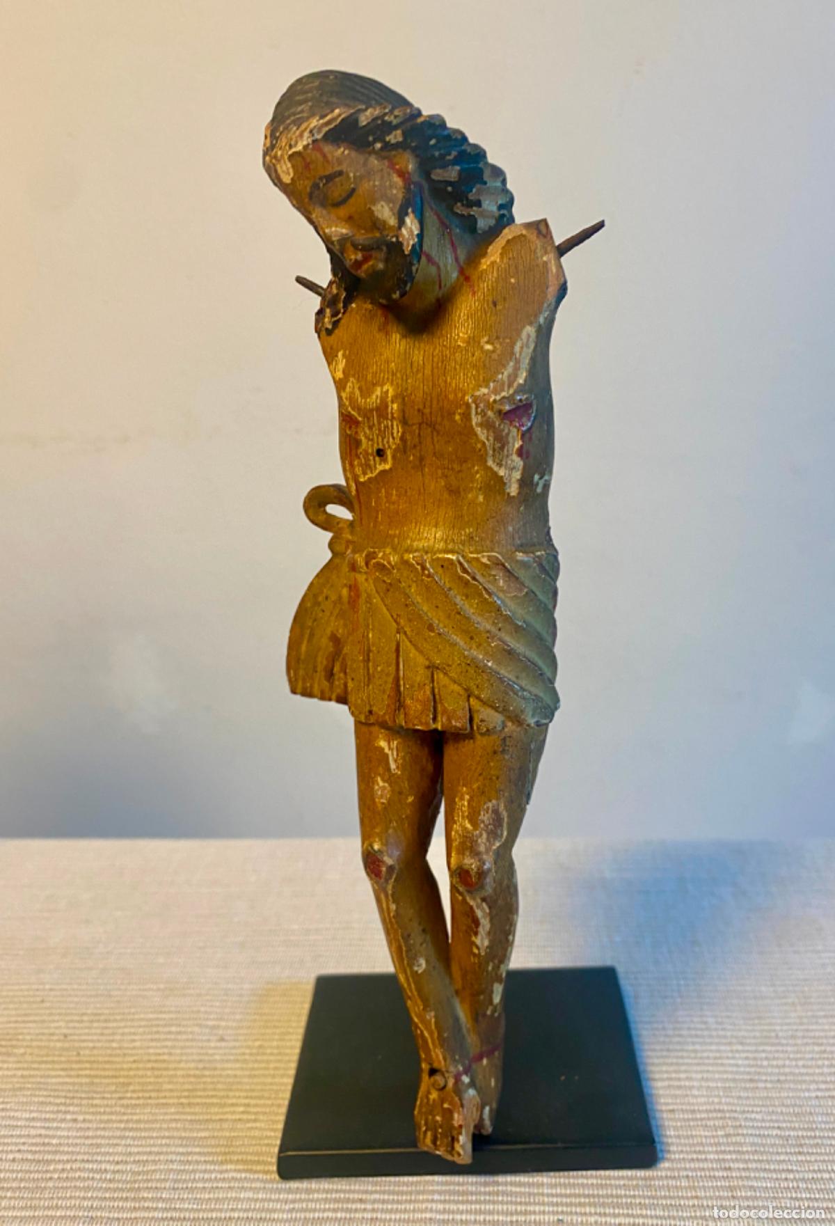 Antig&uuml;edades: ANTIGUO CRISTO DE MADERA POLICROMADA SIN BRAZOS - Foto 13