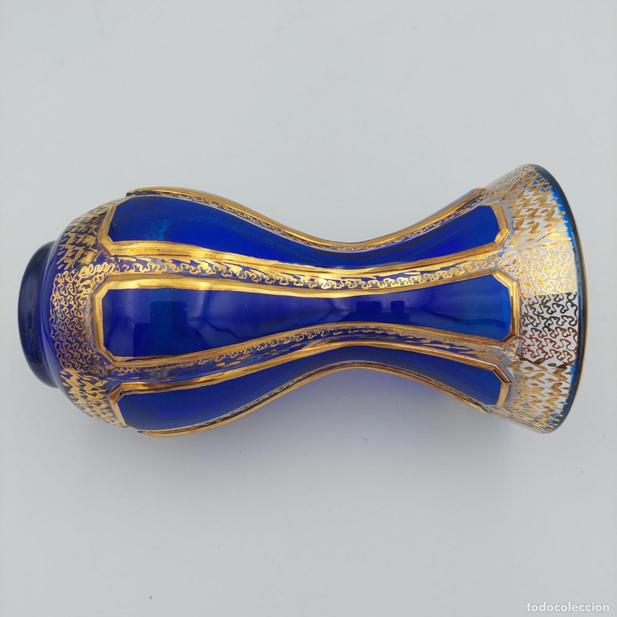 Antig&uuml;edades: Jarron de cristal Moser Cabochon - Foto 5