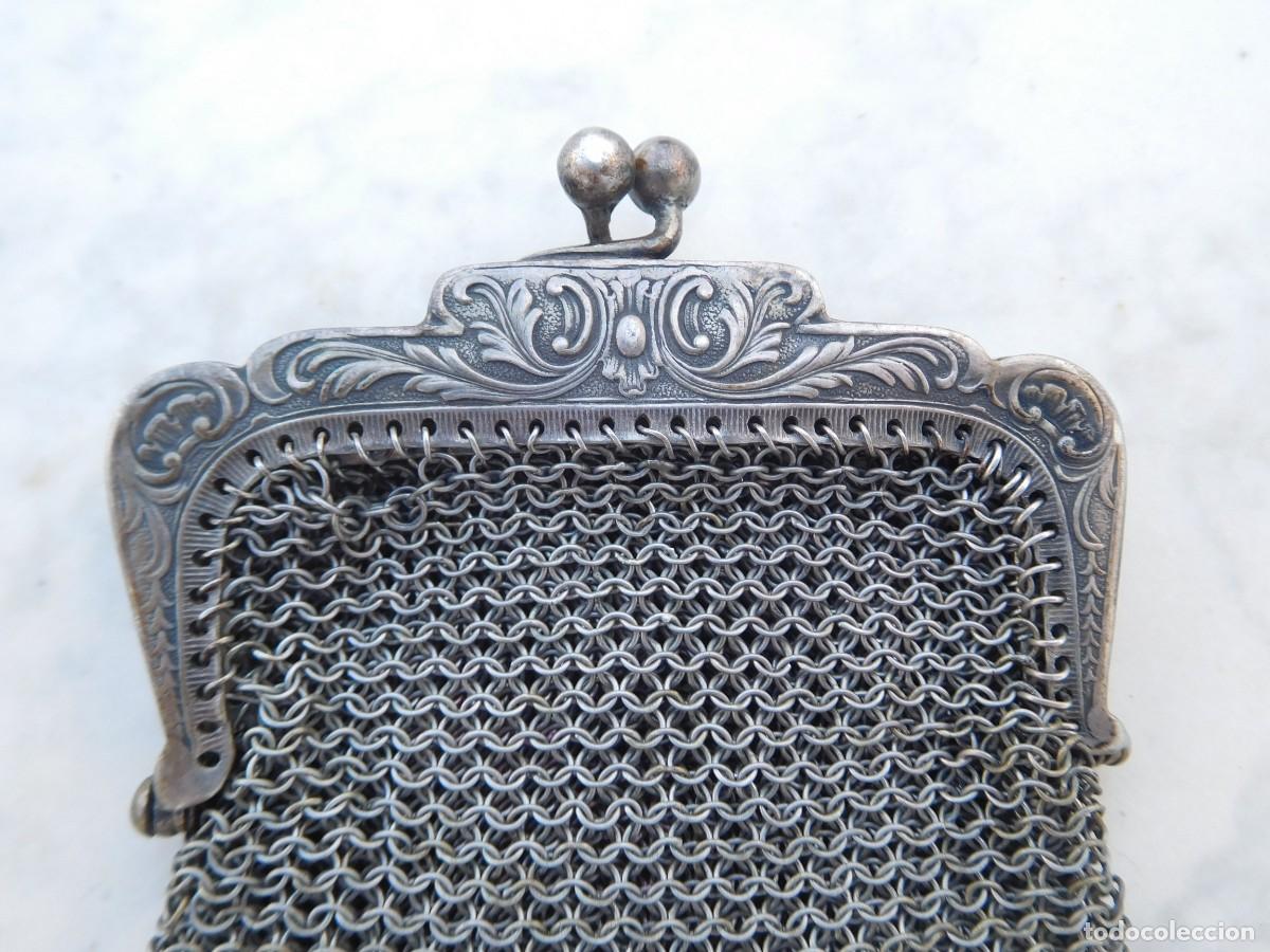 Antig&uuml;edades: Bolso de plata antiguo malla - Foto 5