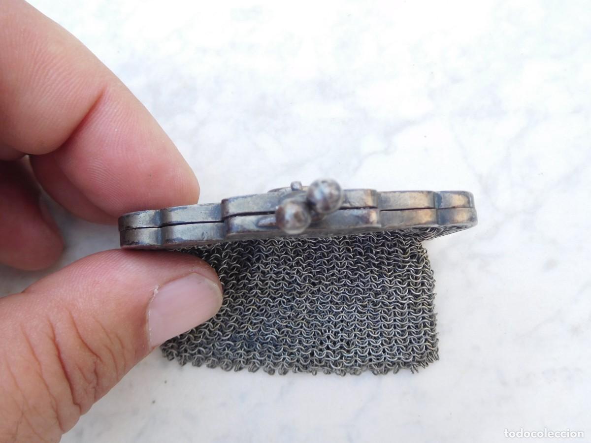 Antig&uuml;edades: Bolso de plata antiguo malla - Foto 6