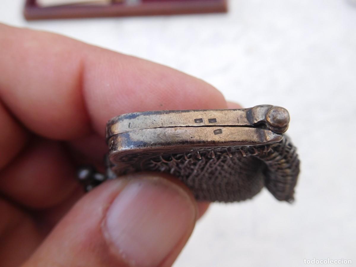 Antig&uuml;edades: Bolso de plata antiguo malla - Foto 7