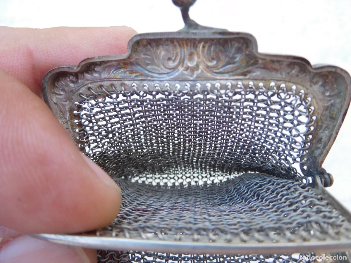 Antig&uuml;edades: Bolso de plata antiguo malla - Foto 10