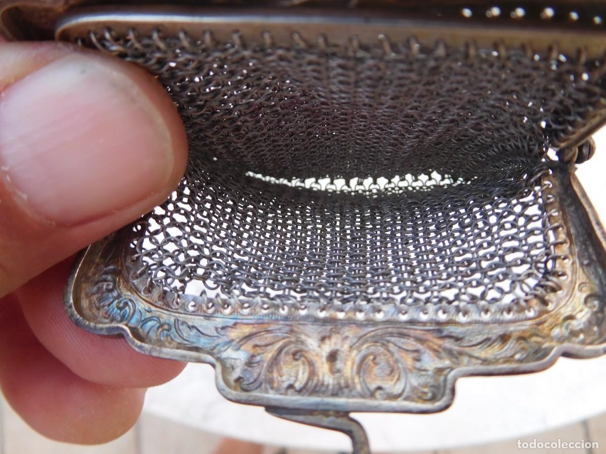 Antig&uuml;edades: Bolso de plata antiguo malla - Foto 11
