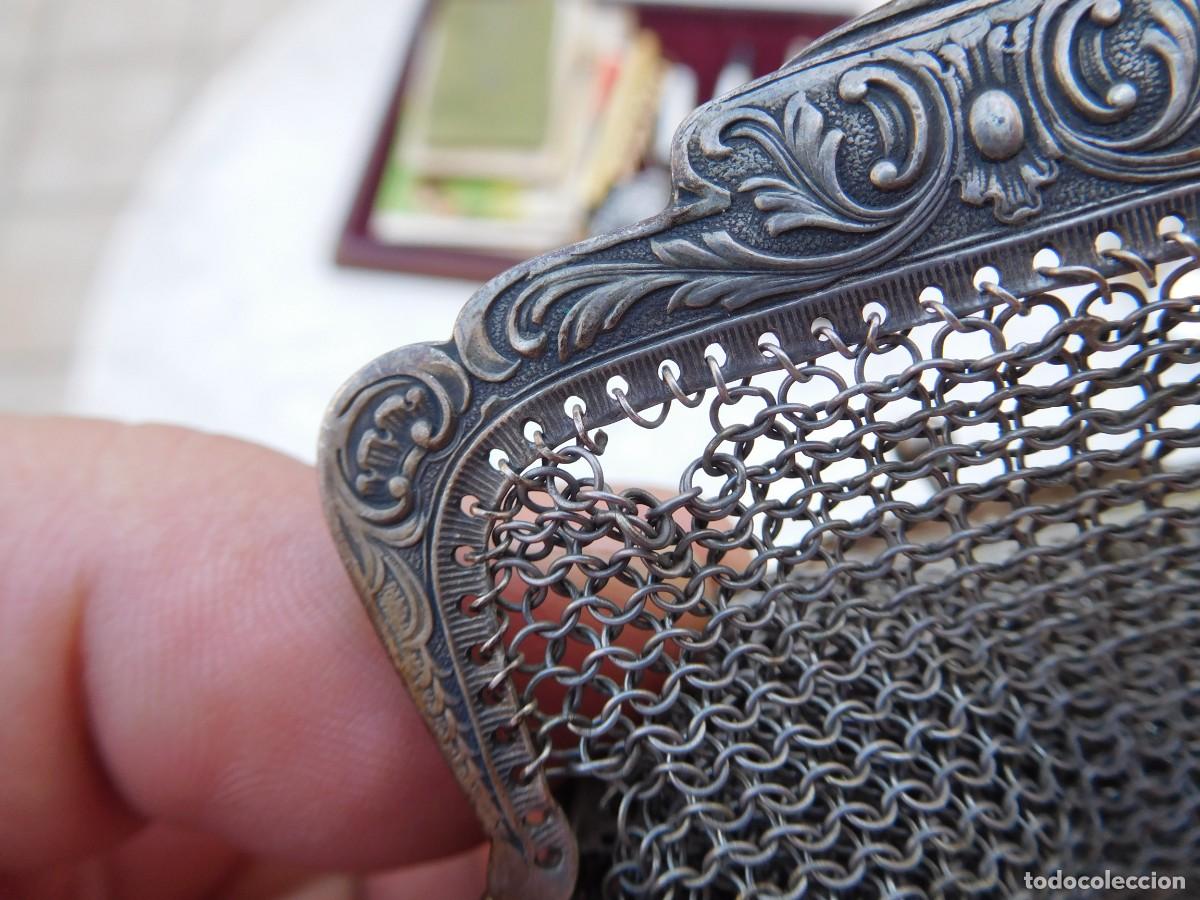Antig&uuml;edades: Bolso de plata antiguo malla - Foto 12