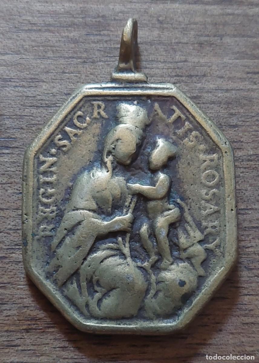 Antig&uuml;edades: Gran y antigua medalla Nuestra Se&ntilde;ora del Rosario Santo Dominico