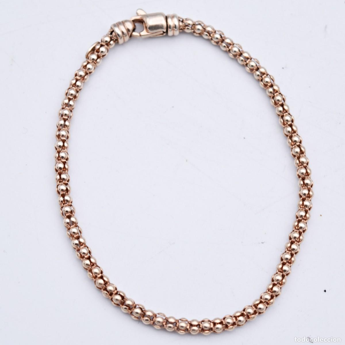Antig&uuml;edades: Pulsera de plata contrastada ba&ntilde;ada en oro - Foto 5