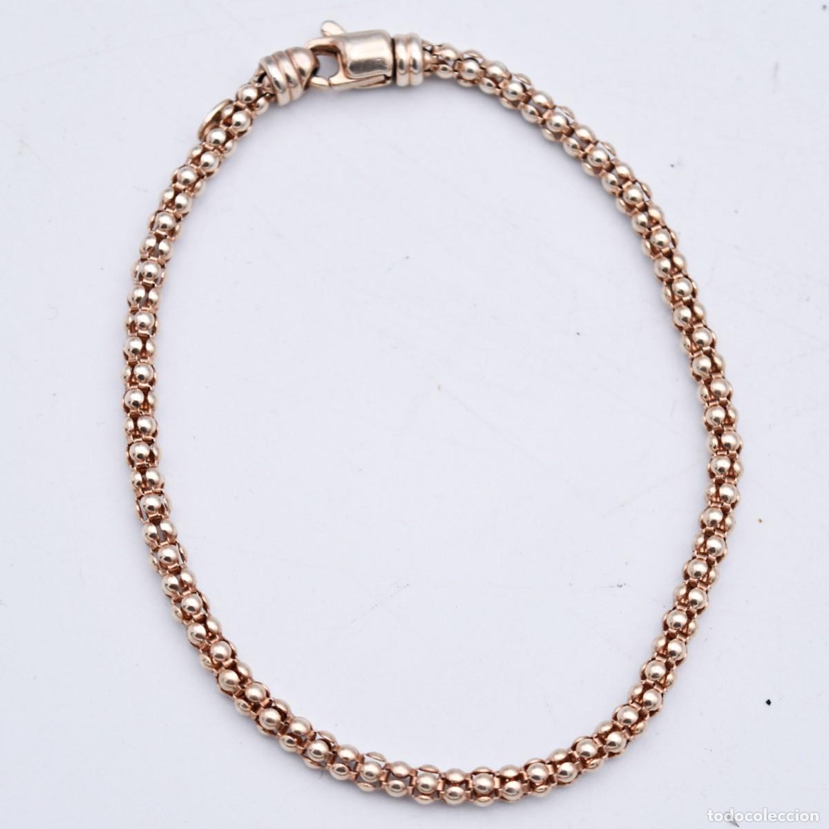 Antig&uuml;edades: Pulsera de plata contrastada ba&ntilde;ada en oro - Foto 6