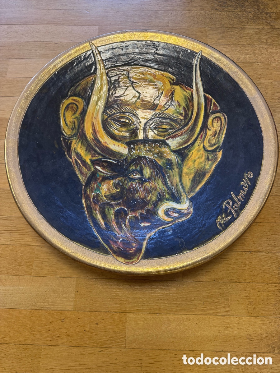 Antiquit&eacute;s: Plato de Cer&aacute;mica Art&iacute;stica - Maestro Palmero (&rdquo;El Rissec&rdquo;) - Serie Limitada 1/50