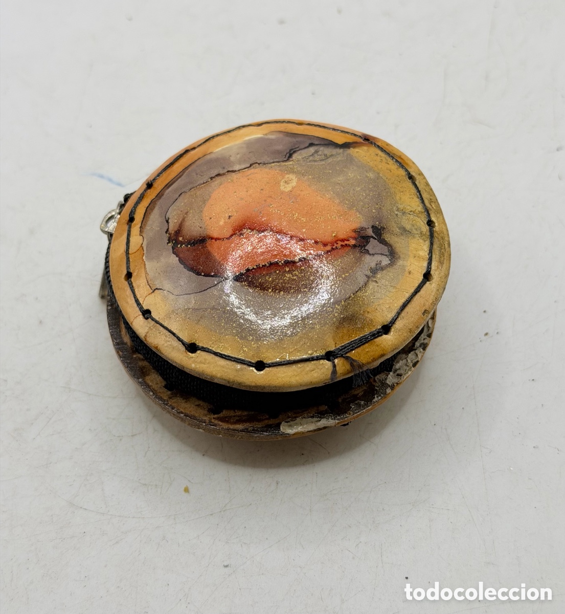 Antig&uuml;edades: Antiguo Monedero de Madera - Foto 2