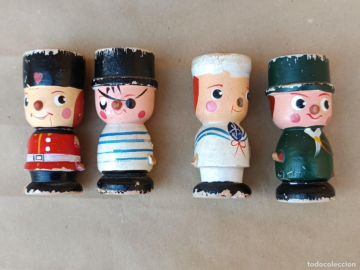 Antig&uuml;edades: Antiguo especiero de madera con figuritas - Foto 4