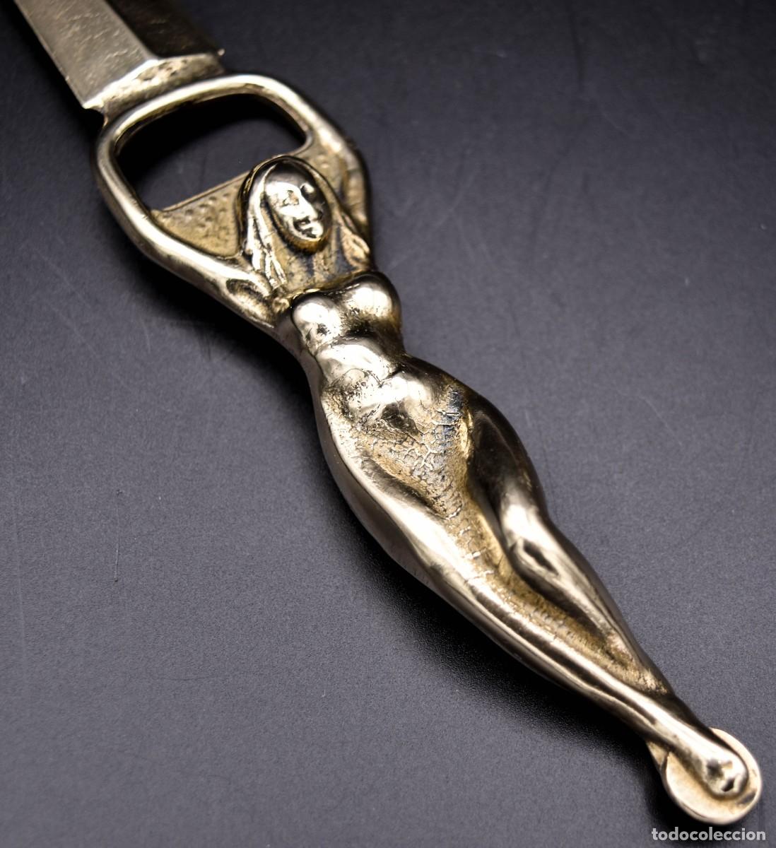 Antig&uuml;edades: Abrecartas en bronce - Art dec&oacute; - Foto 7