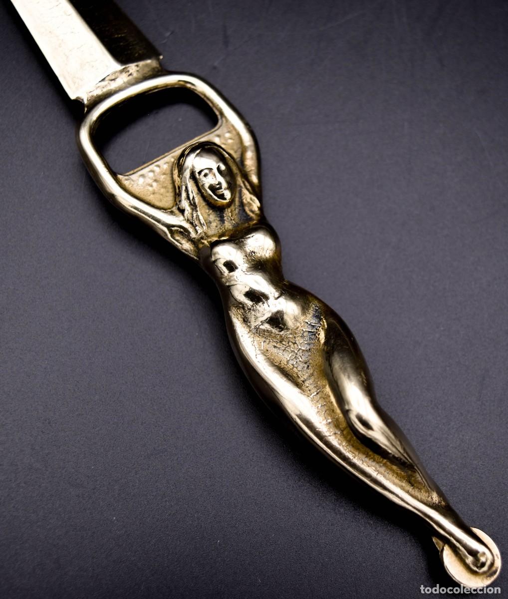 Antig&uuml;edades: Abrecartas en bronce - Art dec&oacute; - Foto 9