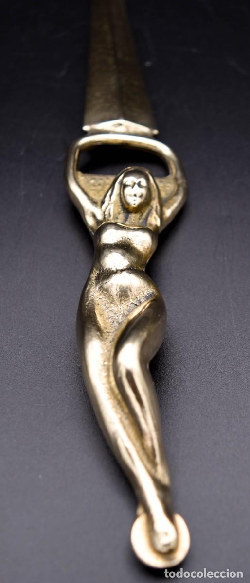 Antig&uuml;edades: Abrecartas en bronce - Art dec&oacute; - Foto 10