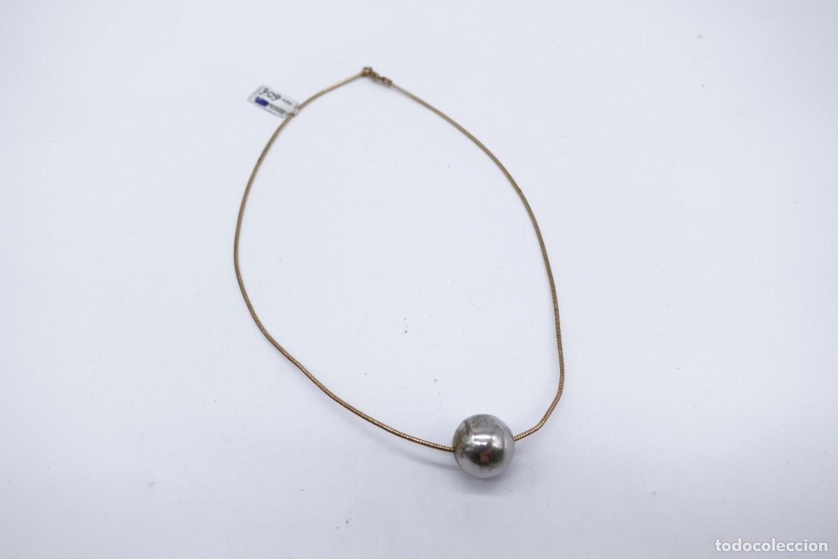 Antig&uuml;edades: COLGANTE PLATA DE LEY 925 BOLA ESF&Eacute;RICA CADENA GARGANTILLA MINIMALISTA NUEVO DE TIENDA