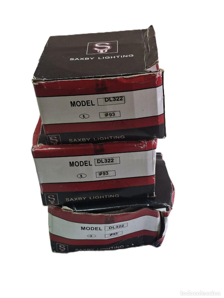 Antig&uuml;edades: JUEGO DE 3 LUCES EMPOTRADAS SAXBY LIGHTING DL322