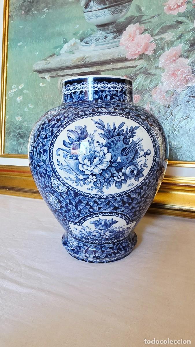 Antig&uuml;edades: Antiguo Jarr&oacute;n Colecci&oacute;n Franz Anton Mehlem (Bonn, Alemania) C. 1890Art Nouveau con influencia Delf