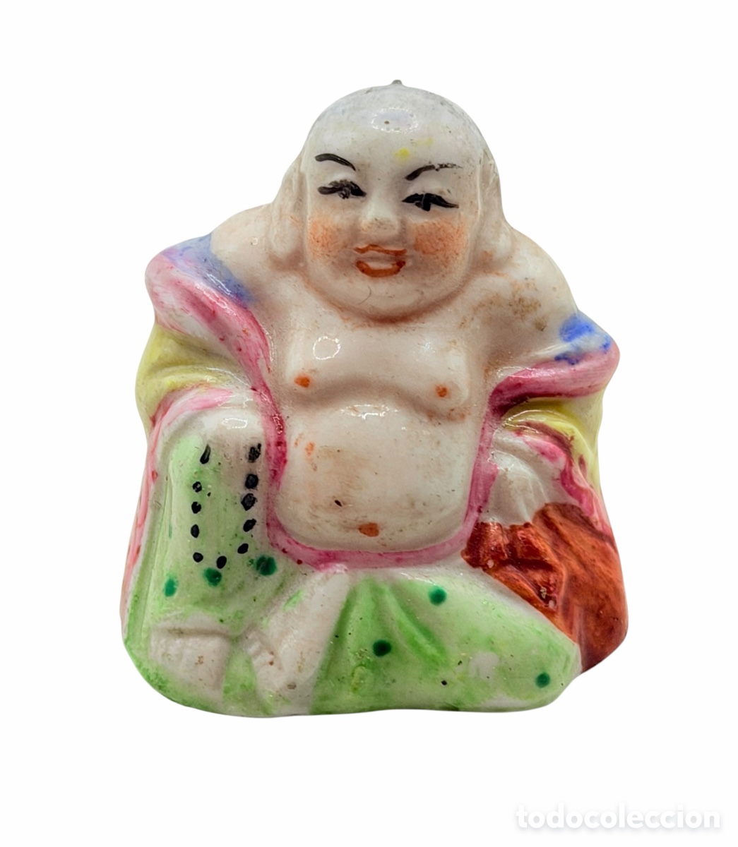 Antig&uuml;edades: Figura de Buda Policromada