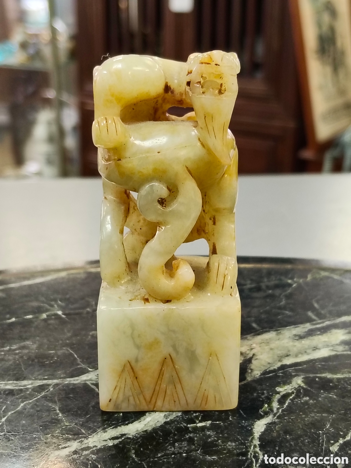 Antig&uuml;edades: Impresionante sello chino de jade