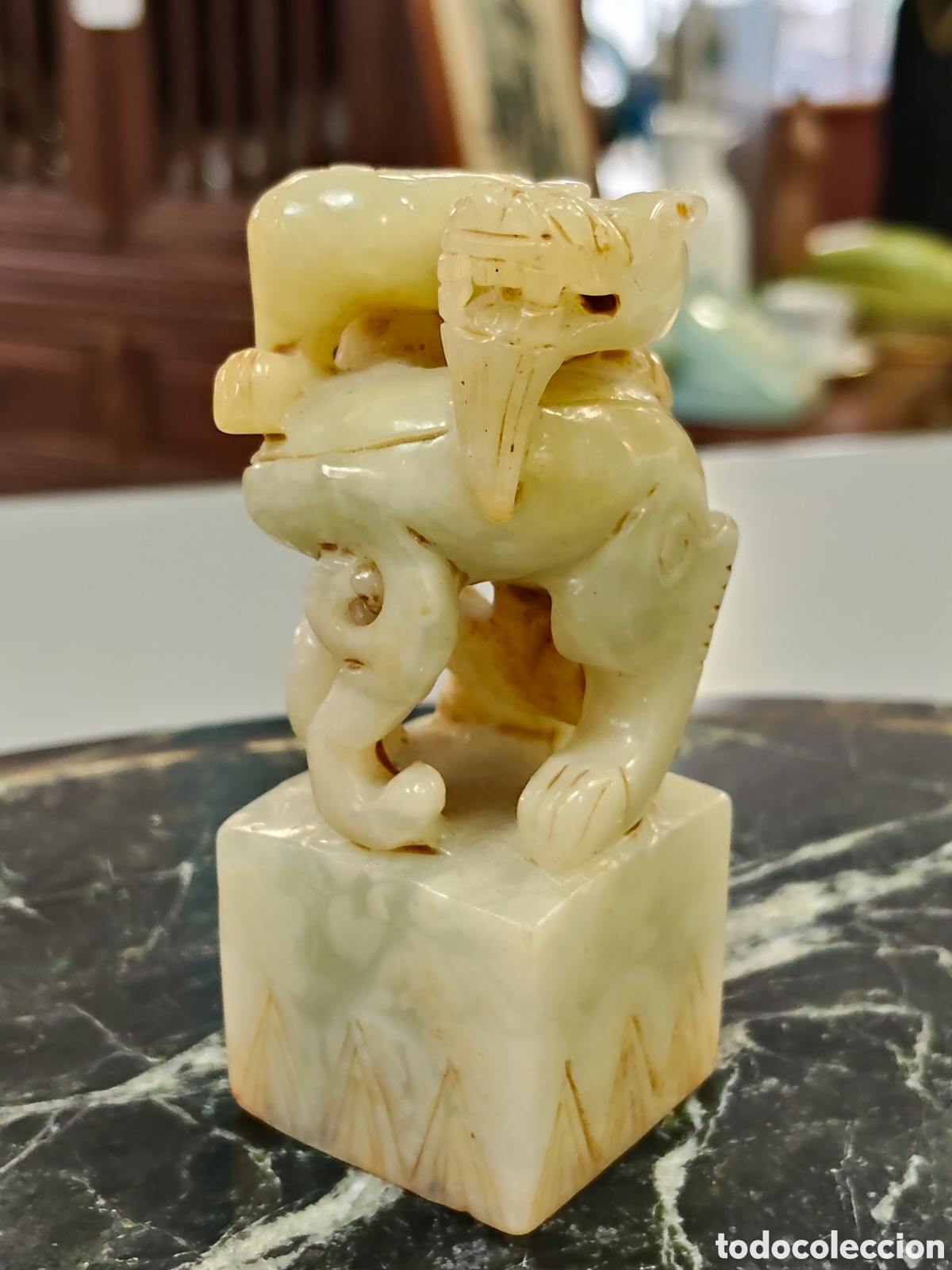 Antig&uuml;edades: Impresionante sello chino de jade
