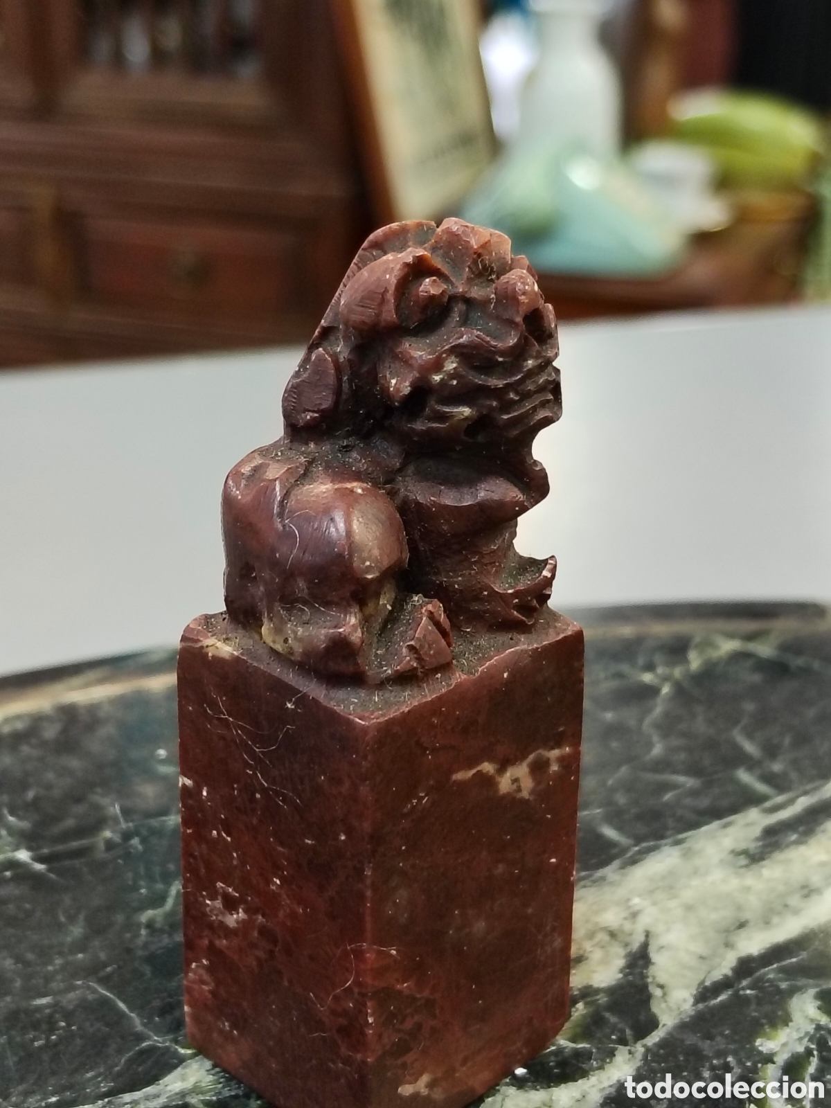 Antig&uuml;edades: sello oriental tallado a mano, frecuentemente de piedra jab&oacute;n o esteatita
