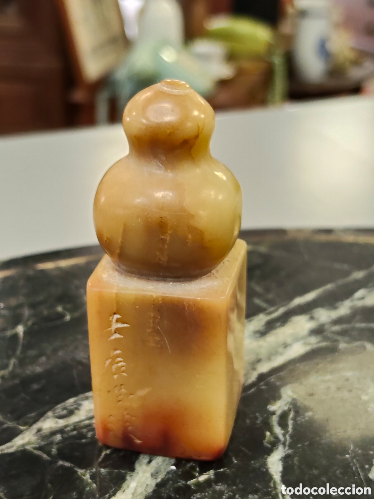 Antig&uuml;edades: Antiguo sello chino piedra jabon
