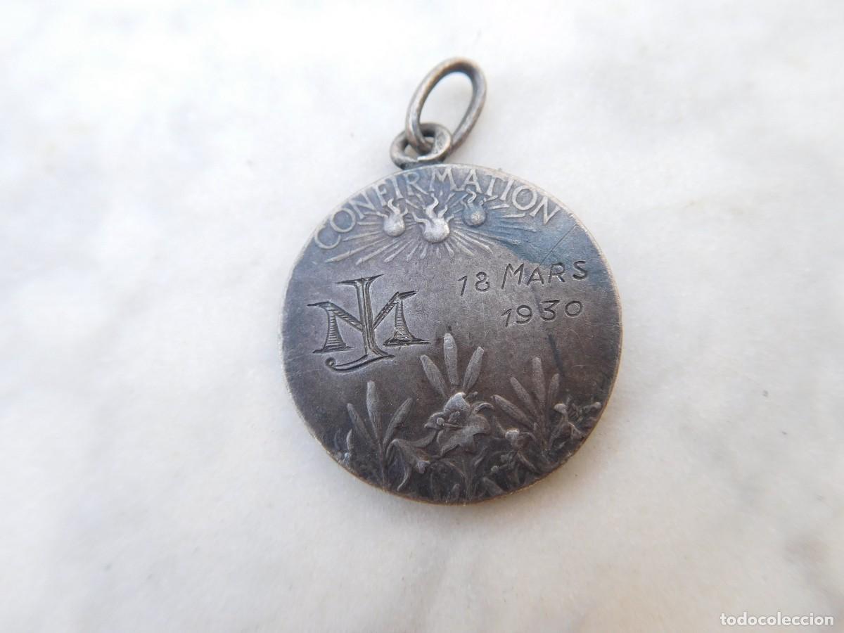 Antig&uuml;edades: Medalla antigua de plata confirmation datada en 1930 - Foto 2