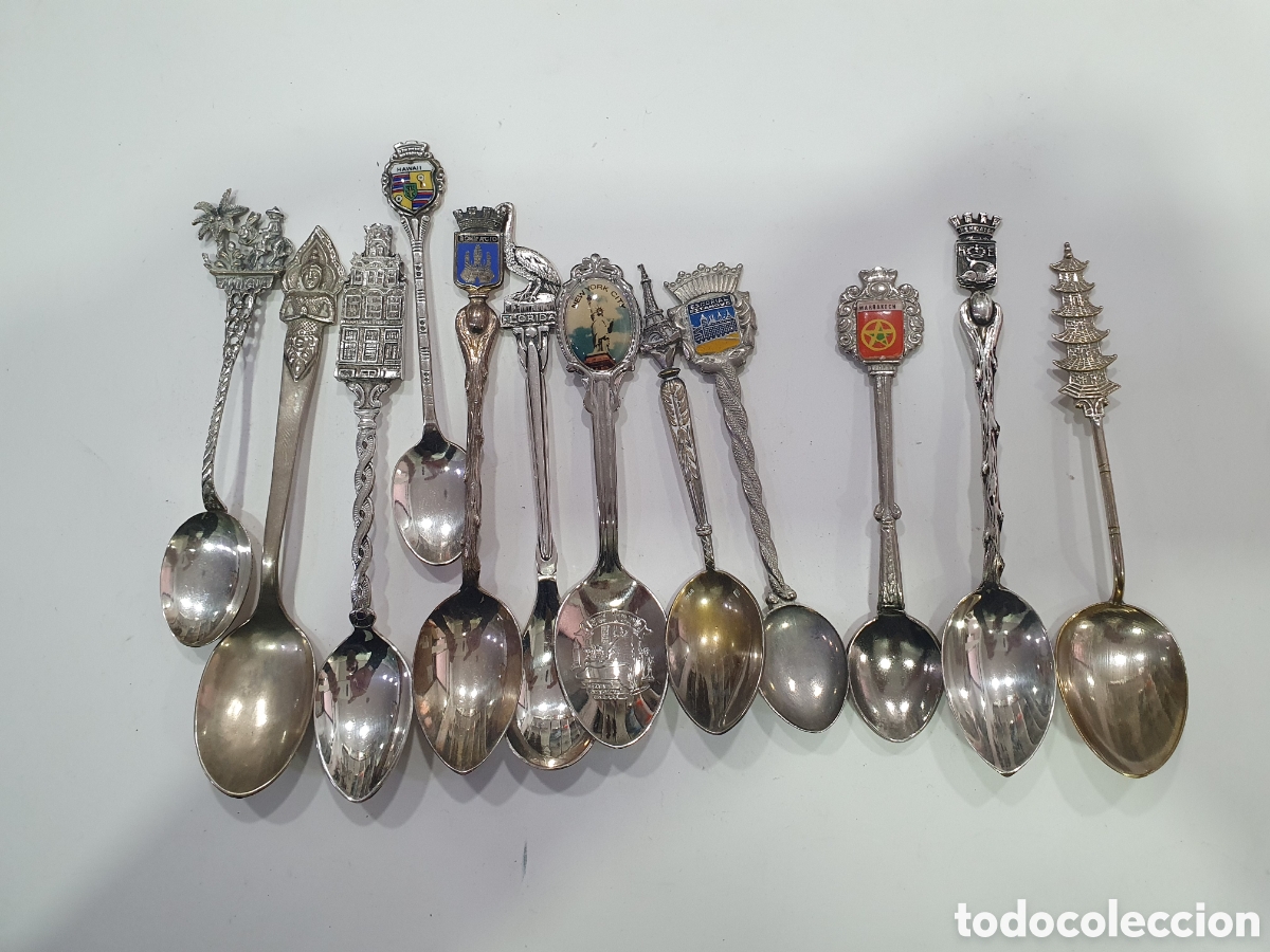 Antiquit&eacute;s: Lote de cucharita de ciudades variadas. (L89)