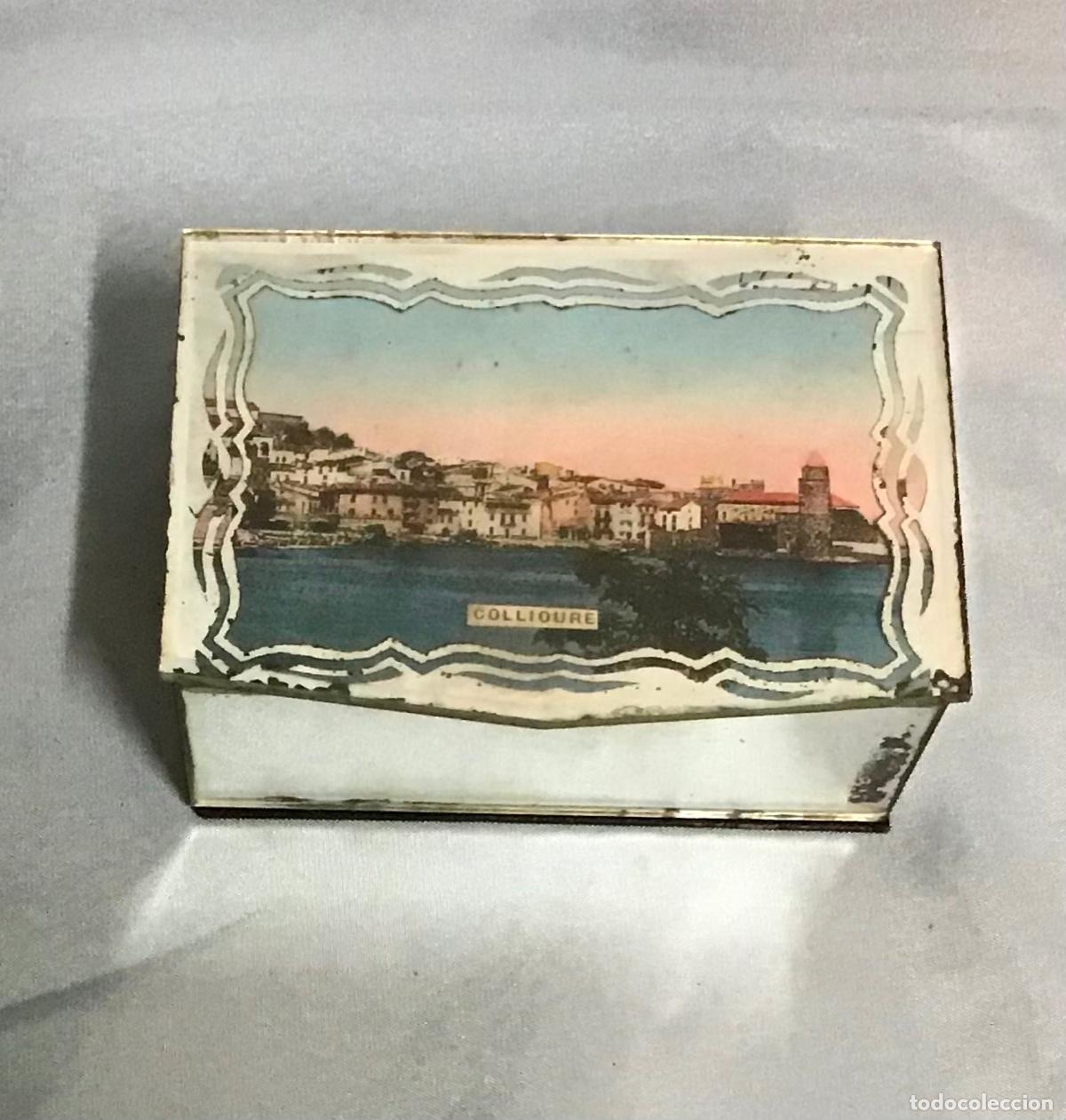 Antig&uuml;edades: COLLIOURE, JOYERO DE ESPEJO CON FOTO DE LOS A&Ntilde;OS 50/60