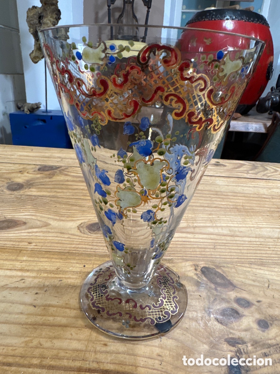 Antig&uuml;edades: Jarr&oacute;n pintado al fuego . Murano