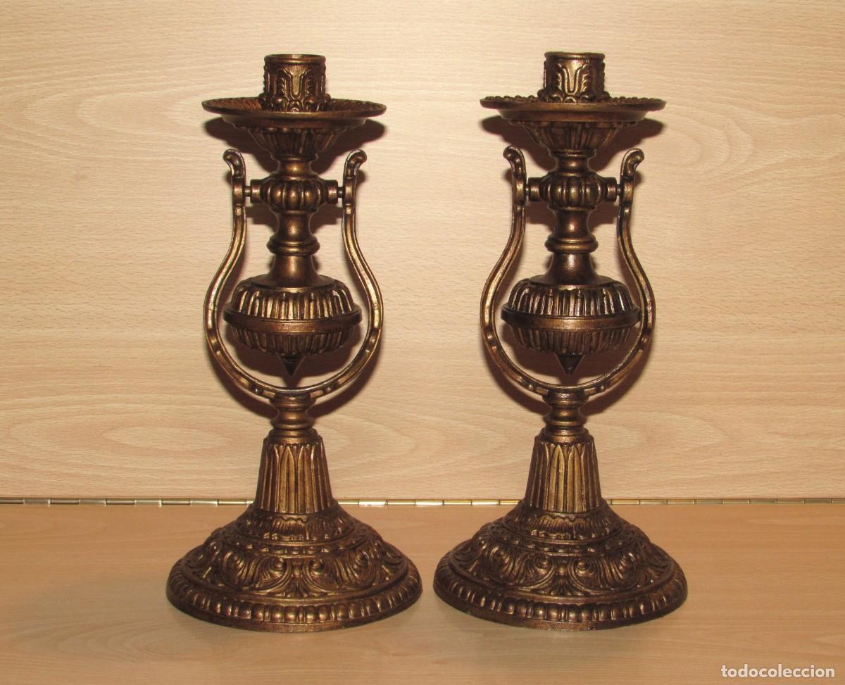 Antig&uuml;edades: Par candelabros vintage basculantes mesa o pared naval n&aacute;utico barco mar&iacute;timo circa 1970