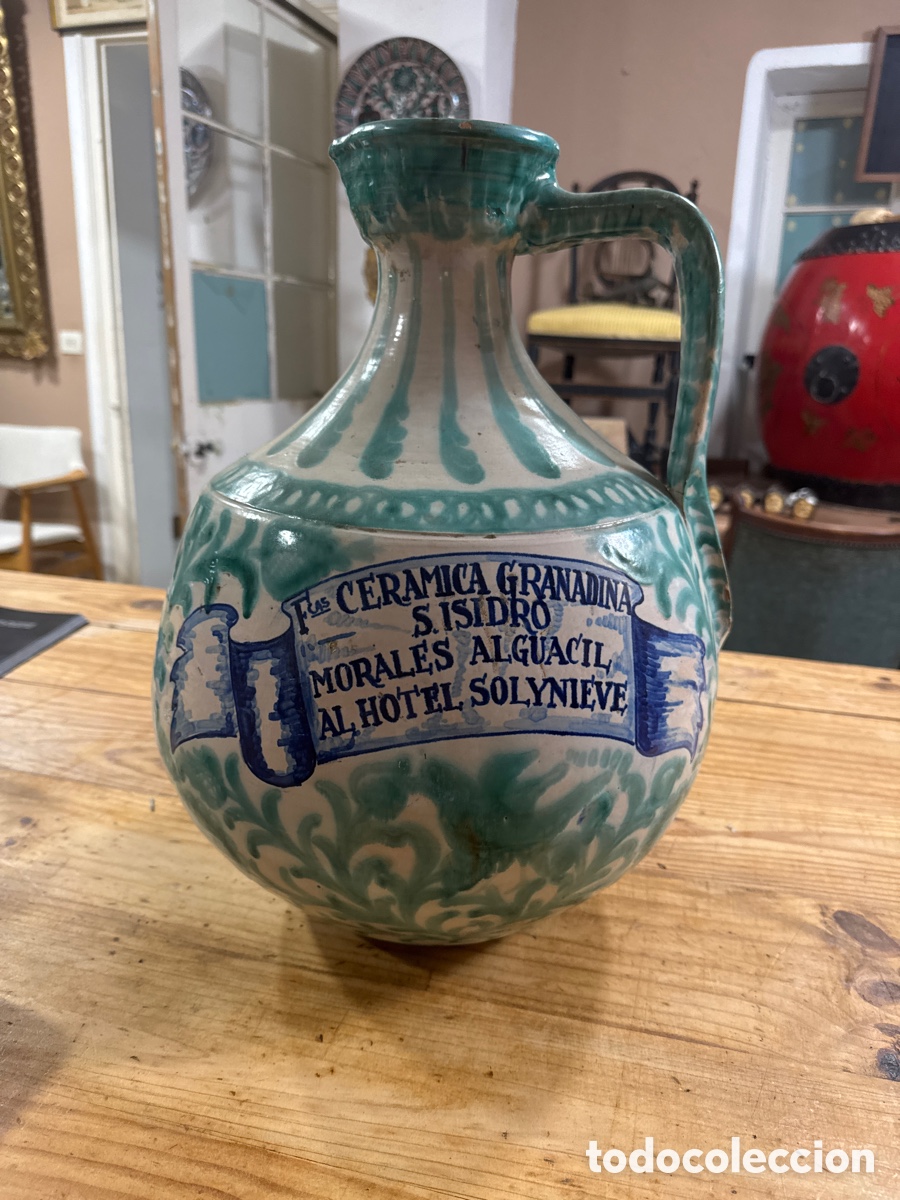 Antiques: Gran bombona tornada d&eacute; fajalauza 45 cm altura 34 cm de di&aacute;metro . 3