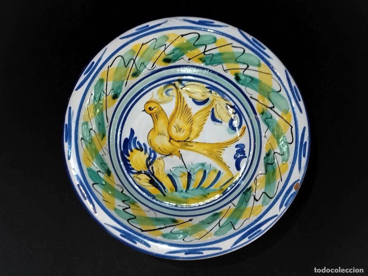 Antiquit&eacute;s: CUENCO DE CERAMICA DE MURCIA,LEBRILLO DE 26 CM FIRMADO POR EL CERAMISTA&rdquo;EL POVEO&rdquo;TOTANA MURCIA