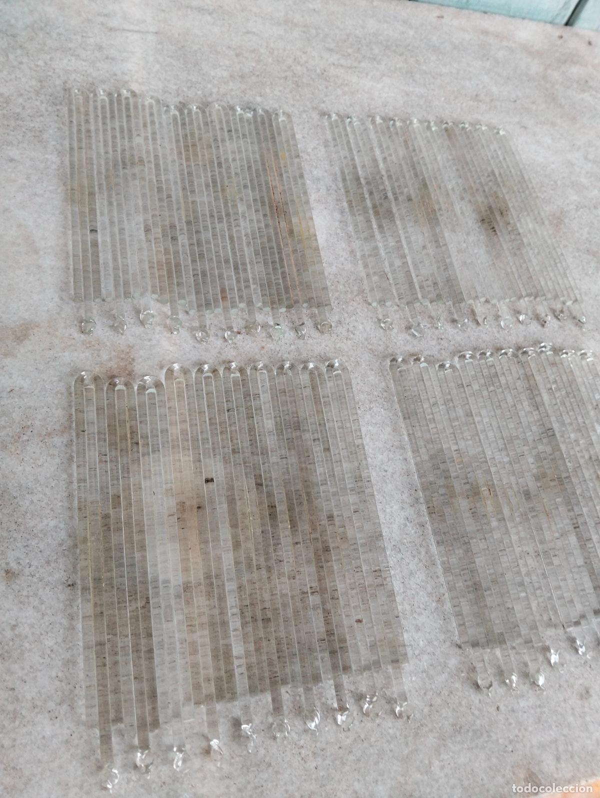 Oggetti Antichi: Lote 40 unidades l&aacute;grimas de cristal transparente antiguas 14-15cm