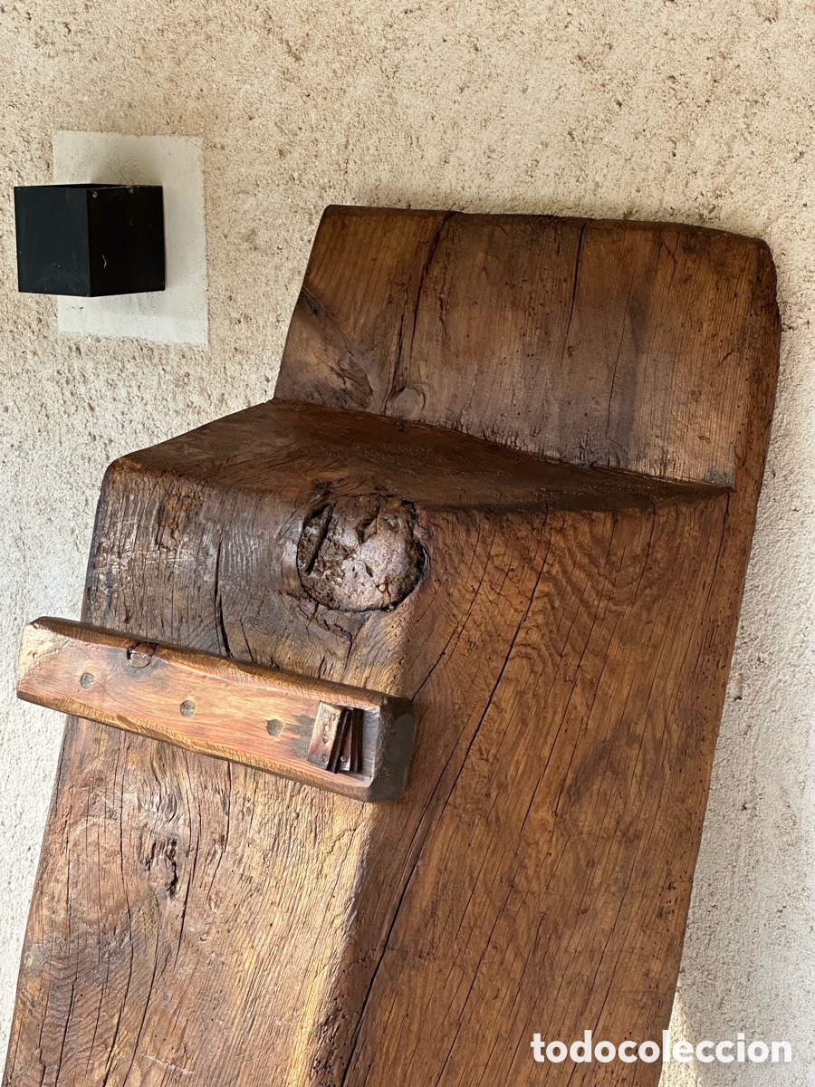 Antig&uuml;edades: Artesa antigua de madera con patas, s.XIX. Macetero jardinera maceta pesebrera abrevadero r&uacute;stico.