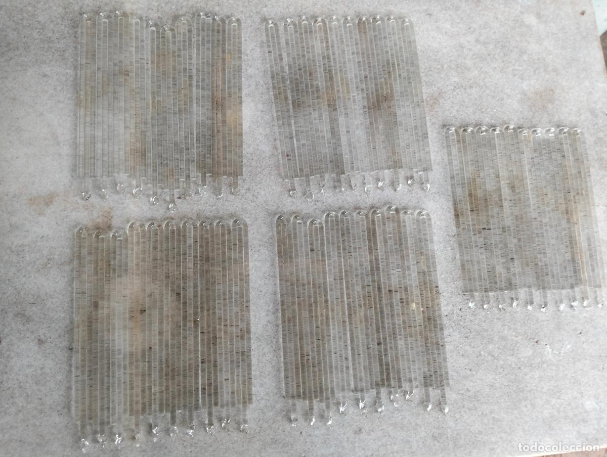 Antig&uuml;edades: Lote 50 unidades l&aacute;grimas de cristal transparente antiguas 14-15cm