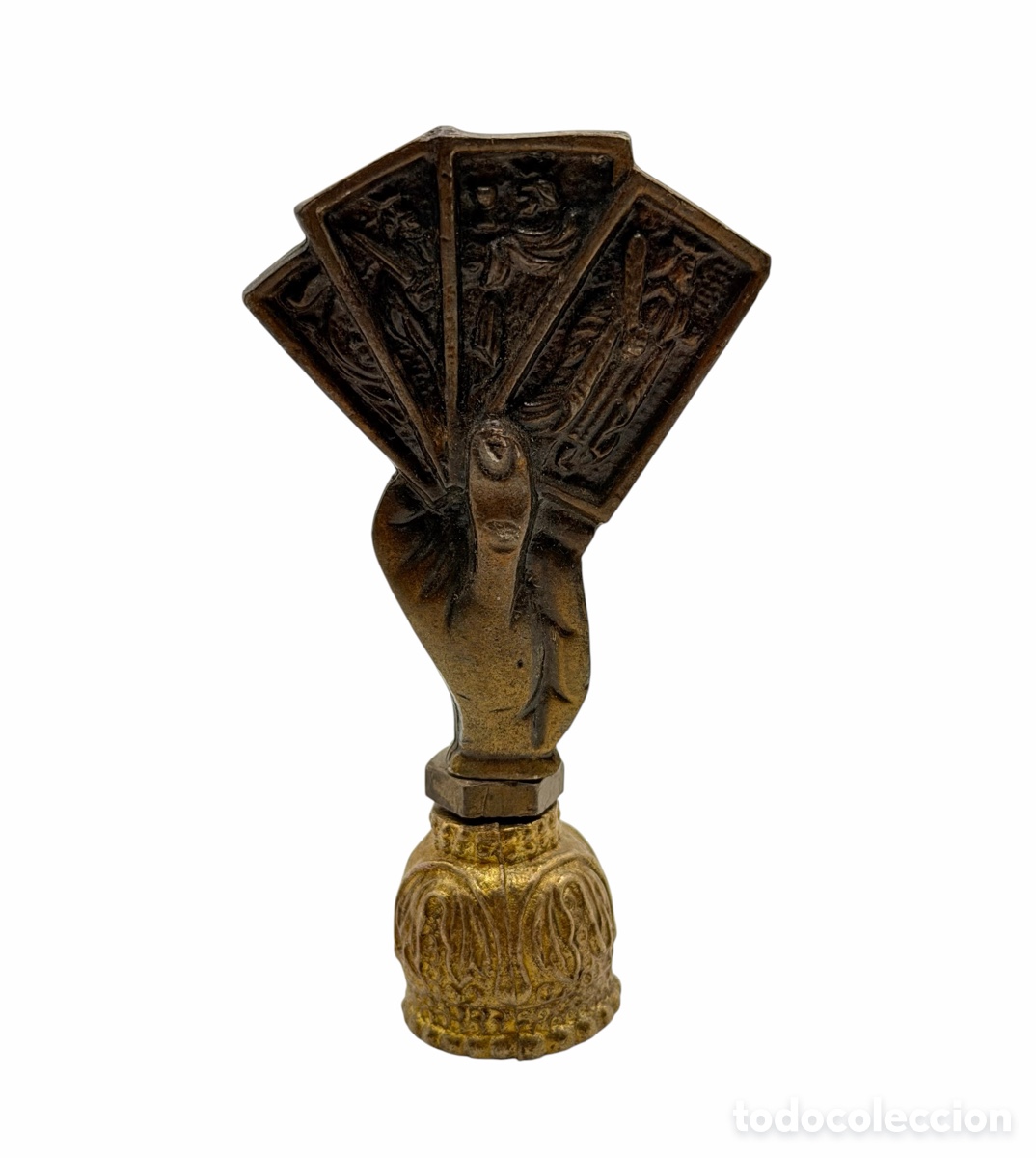Antiguidades: Figura Mus de Metal Dorado
