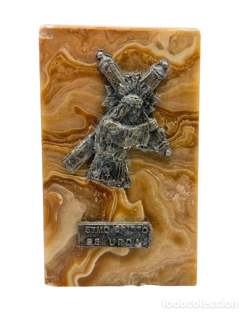 Antiques: Cristo Plateado sobre M&aacute;rmol