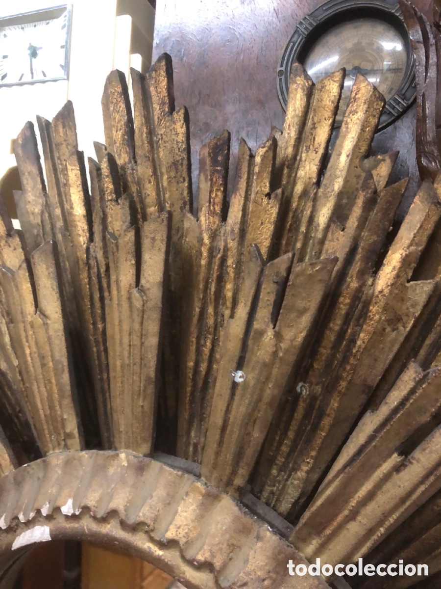 Antig&uuml;edades: Espejo marco forma sol - Foto 8