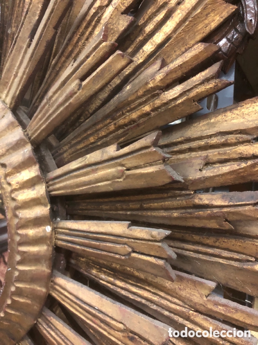 Antig&uuml;edades: Espejo marco forma sol - Foto 9