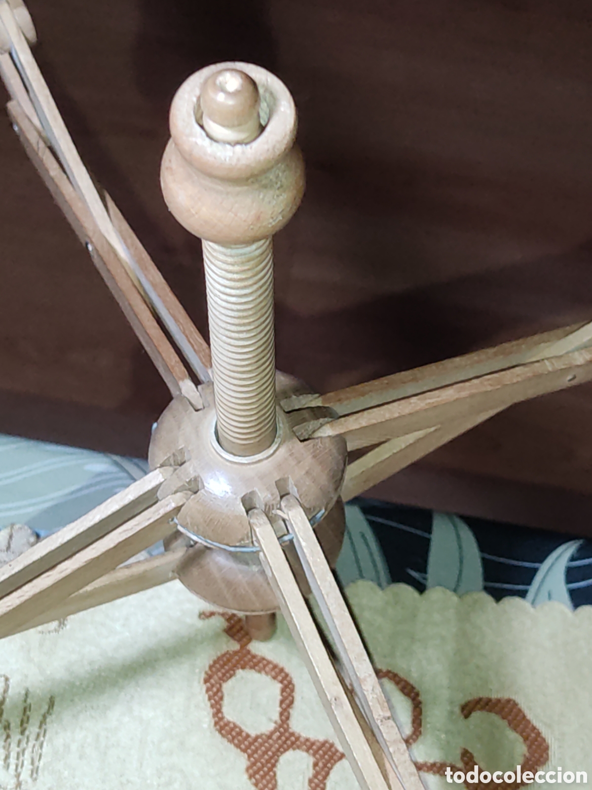 Antig&uuml;edades: Antigua devanadora extensible de madera de boj.En perfecto estado. - Foto 5