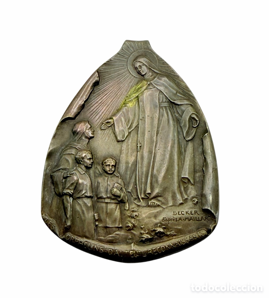 Antiguidades: Antigua Medalla de La Virgen