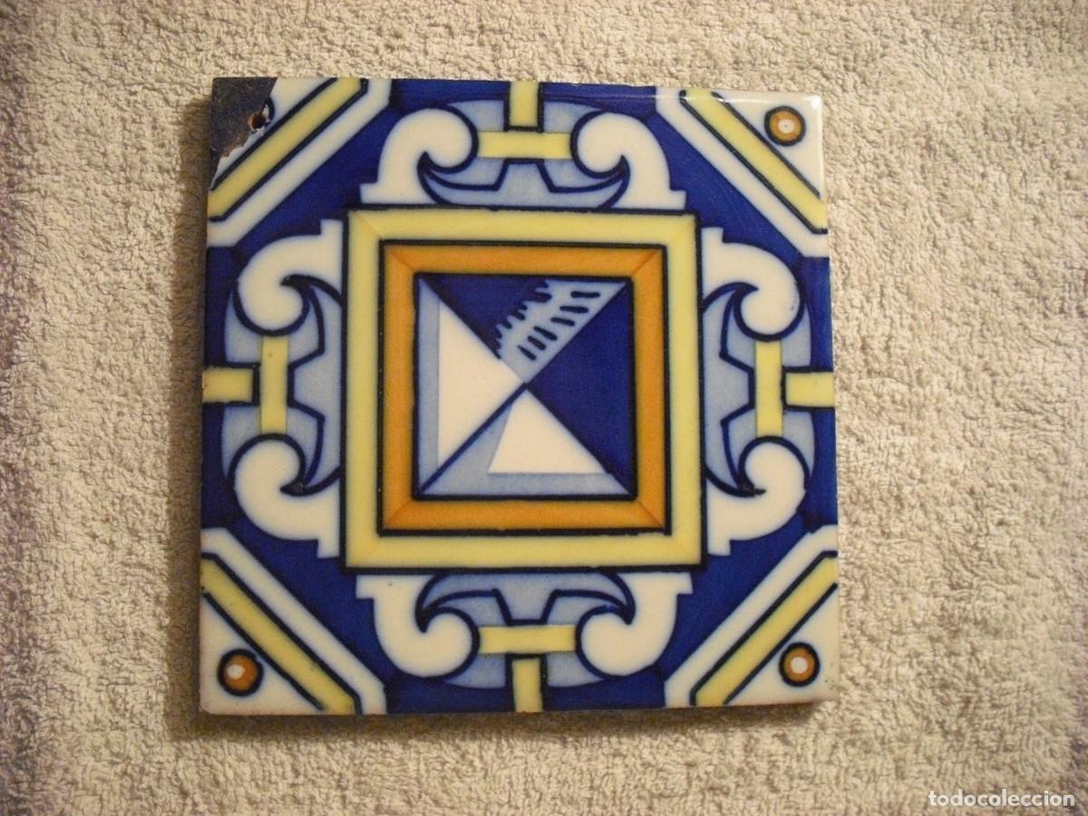 Antiguidades: ANTIGUO AZULEJO SIGLO XIX .. 15 X 15 CM