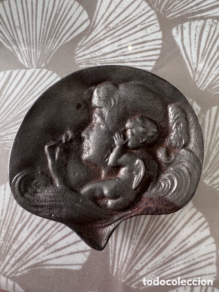 Antig&uuml;edades: Bandeja de metal blanco pewter
